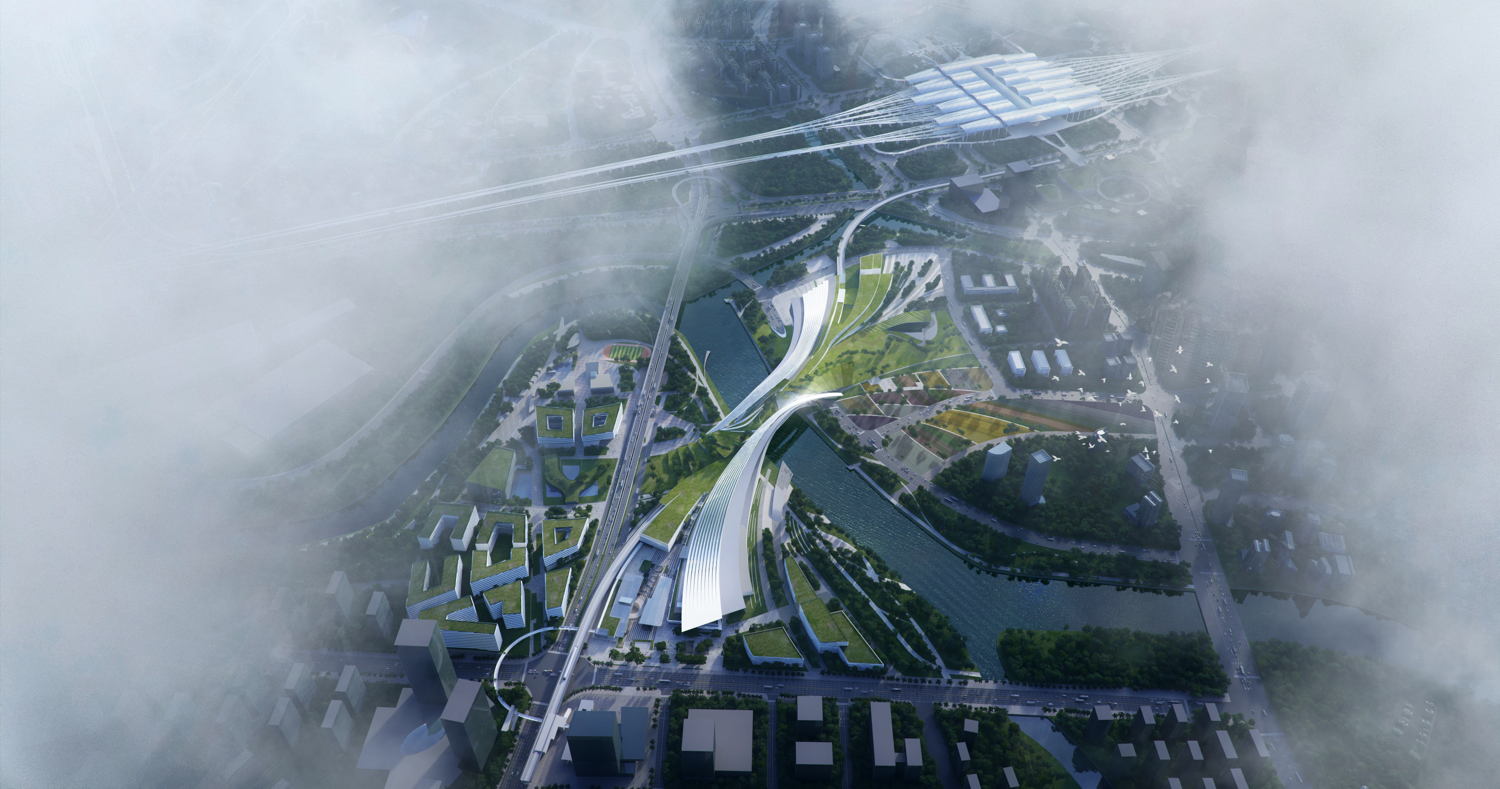 Guangfo Plaza at the junction of Guangzhou and Foshan, by Ronald Lu & Partners in collaboration with ARUP and SUCGM Guangfo Plaza at the junction of Guangzhou and Foshan, by Ronald Lu & Partners in collaboration with ARUP and SUCGM