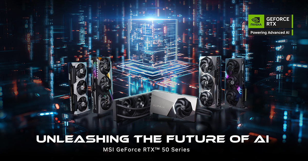 MSI stellt Next-Gen NVIDIA GeForce RTX 50-Grafikkarten für die AI-Ära vor