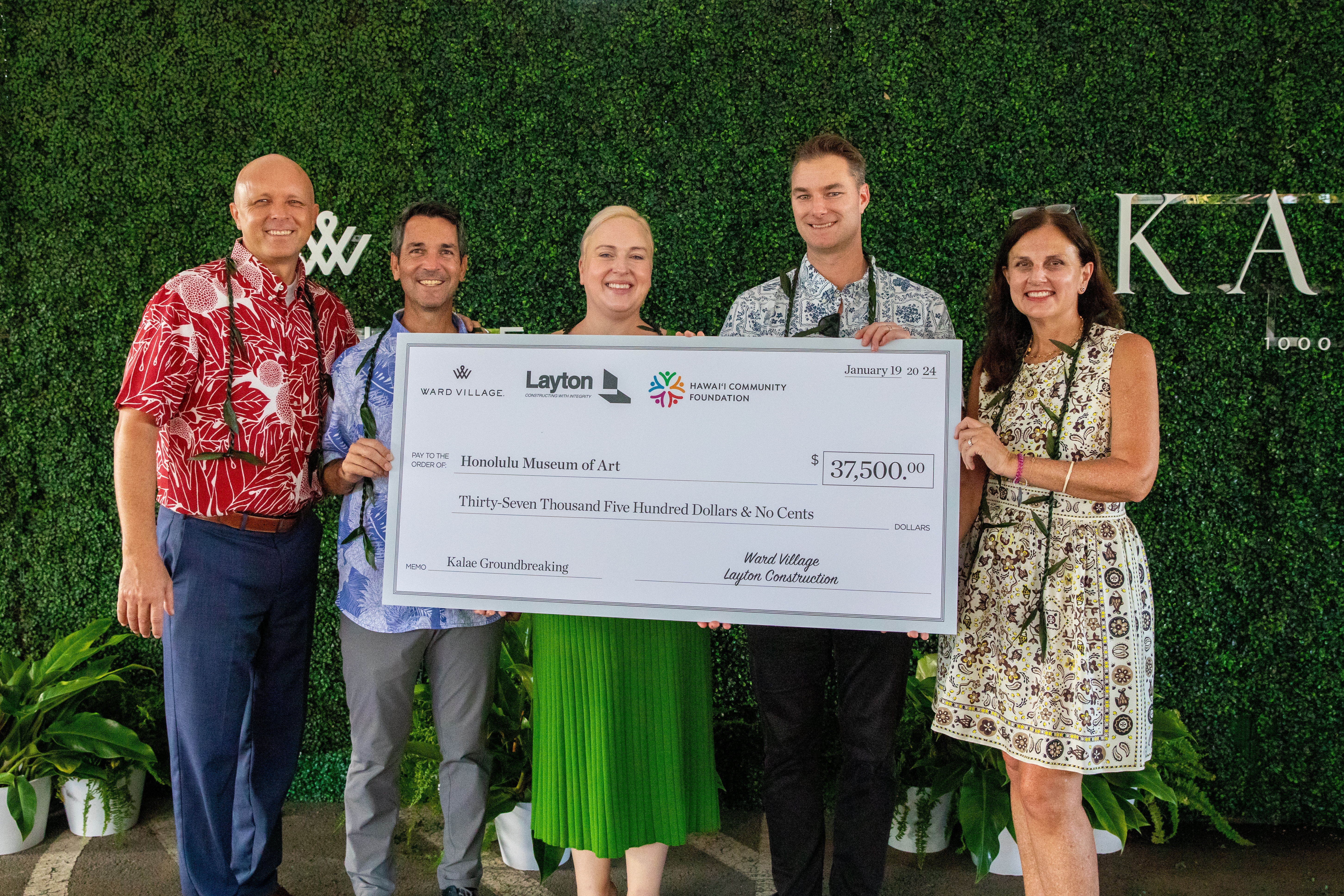Ward Village marked Kalae’s development milestone with a $37,000 donation to the Honolulu Museum of Art.