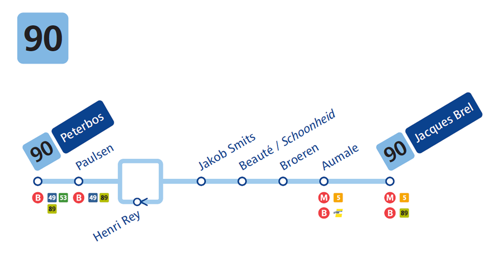 Bus 90: nieuwe tijdelijke lijn voor Anderlecht