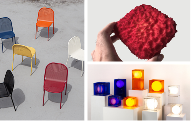 (Clockwise from top left: Stamping Chairs by THINKK Studio Thailand; wall mounted décor by Denny R Priyatna, AIEVL Design Studio of Indonesia; and Lớp Lamps by Thomas Vincent, Bang of Vietnam.Photos courtesy of THINKK Studio, AIEVL Design Studio and Bang) (Clockwise from top left: Stamping Chairs by THINKK Studio Thailand; wall mounted décor by Denny R Priyatna, AIEVL Design Studio of Indonesia; and Lớp Lamps by Thomas Vincent, Bang of Vietnam.Photos courtesy of THINKK Studio, AIEVL Design Studio and Bang)
