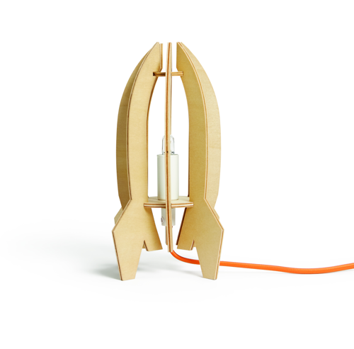 Habitat Kids Wooden Rocket Table Lamp - Natural