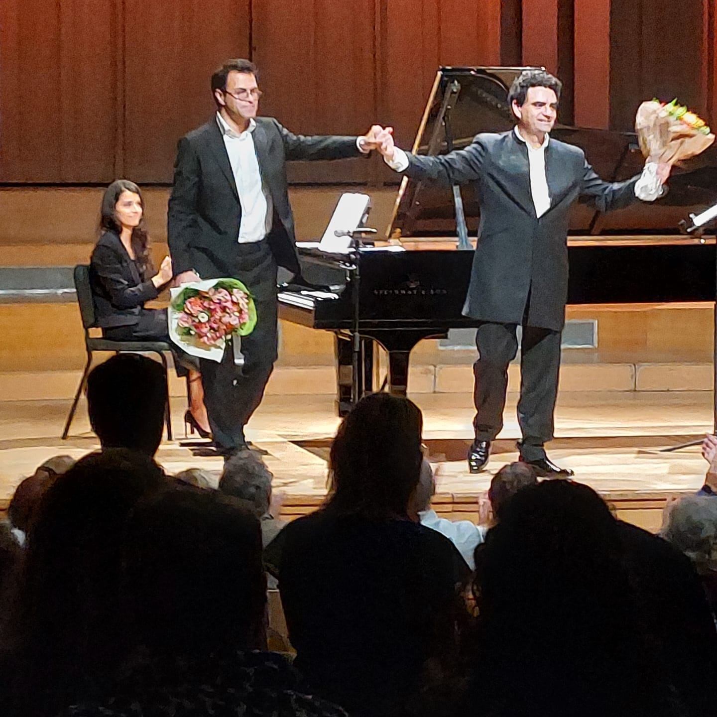 Aäron Wajnberg and Rolando Villazón performing at Bozar