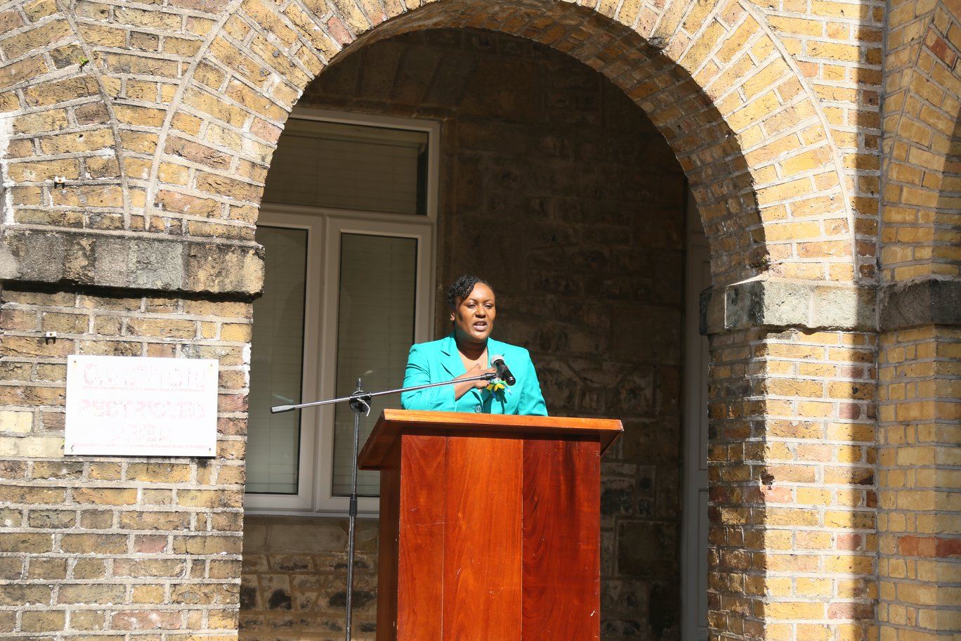 Flag-raising ceremony held at the OECS Commission in Saint-Lucia on the occasion of the 40th Anniversary of Independence of Saint Vincent and the Grenadines