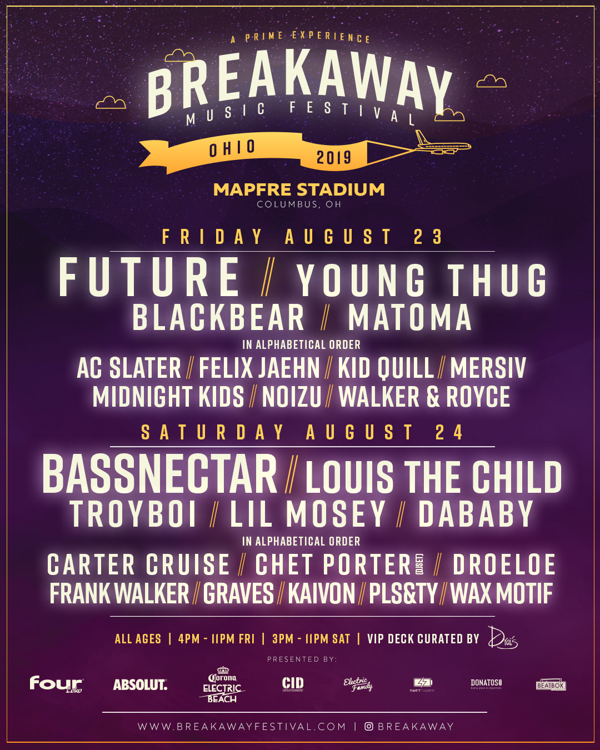 Prime Social Group Announce Their Lineup for 2019 Breakaway Festival in Columbus, Ohio August 23rd-24th