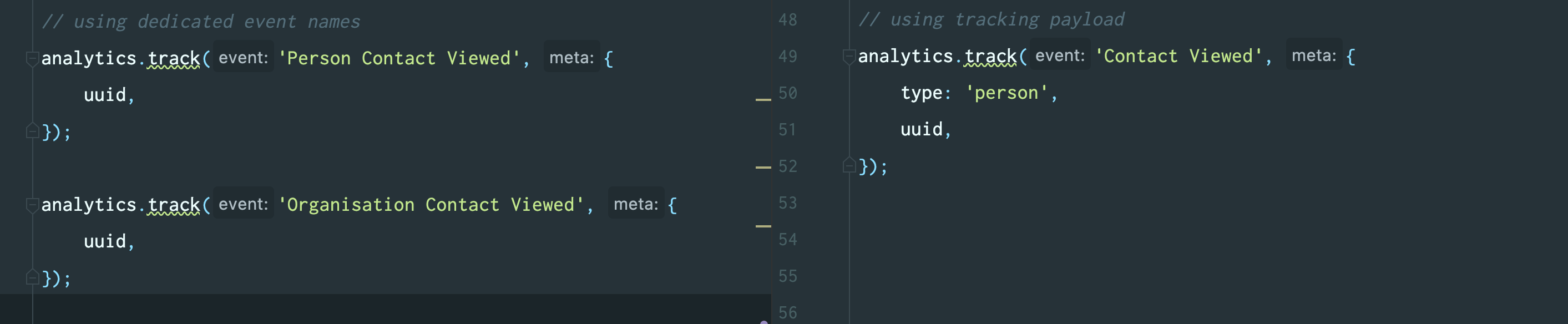 Dedicated Events vs Tracking Properties