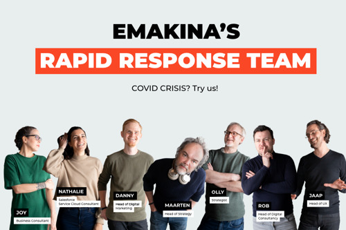 Emakina helpt bedrijven gratis met Rapid Response Team