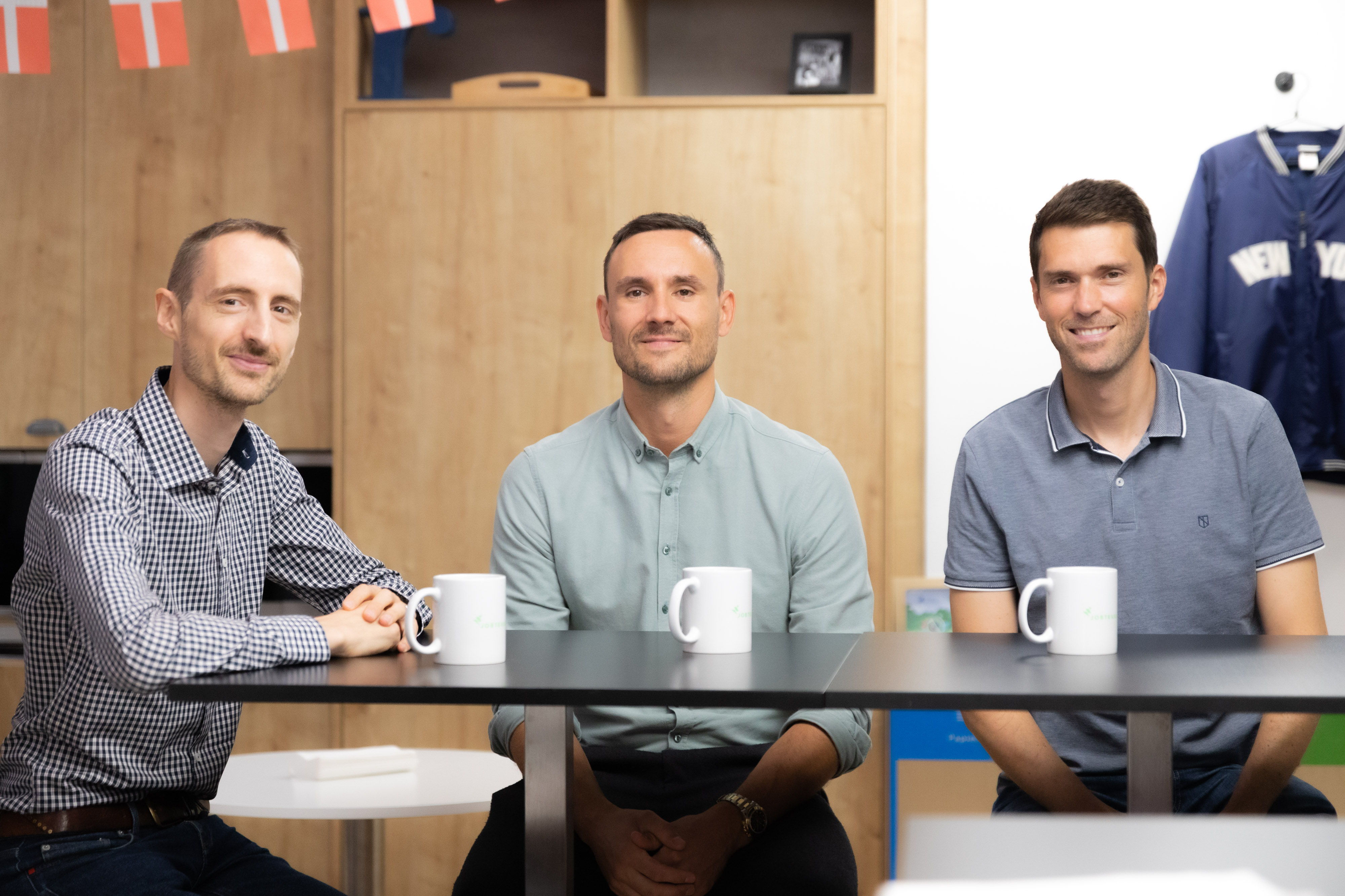 Nicolas Lombard (Co-fondateur & COO JobTeaser), Patrick Lund (Fondateur Graduateland), Adrien Ledoux (Co-fondateur & CEO JobTeaser)