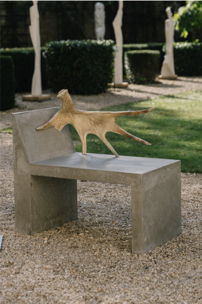 Tomb Chair (2023) by Rick Owens presented by Salon 94 Design at Design Miami.Paris 2024. Image credit - Karl Hab
