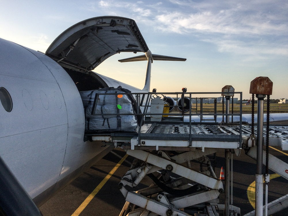 MSF teams are loading medical equipment including inflatable hospital in Merignac airport on 21 March 2020 to be sent to Isfahan, Iran to respond to the coronavirus pandemic.
Copyright: Brigitte Rossotti/MSF MSF teams are loading medical equipment including inflatable hospital in Merignac airport on 21 March 2020 to be sent to Isfahan, Iran to respond to the coronavirus pandemic.
Copyright: Brigitte Rossotti/MSF