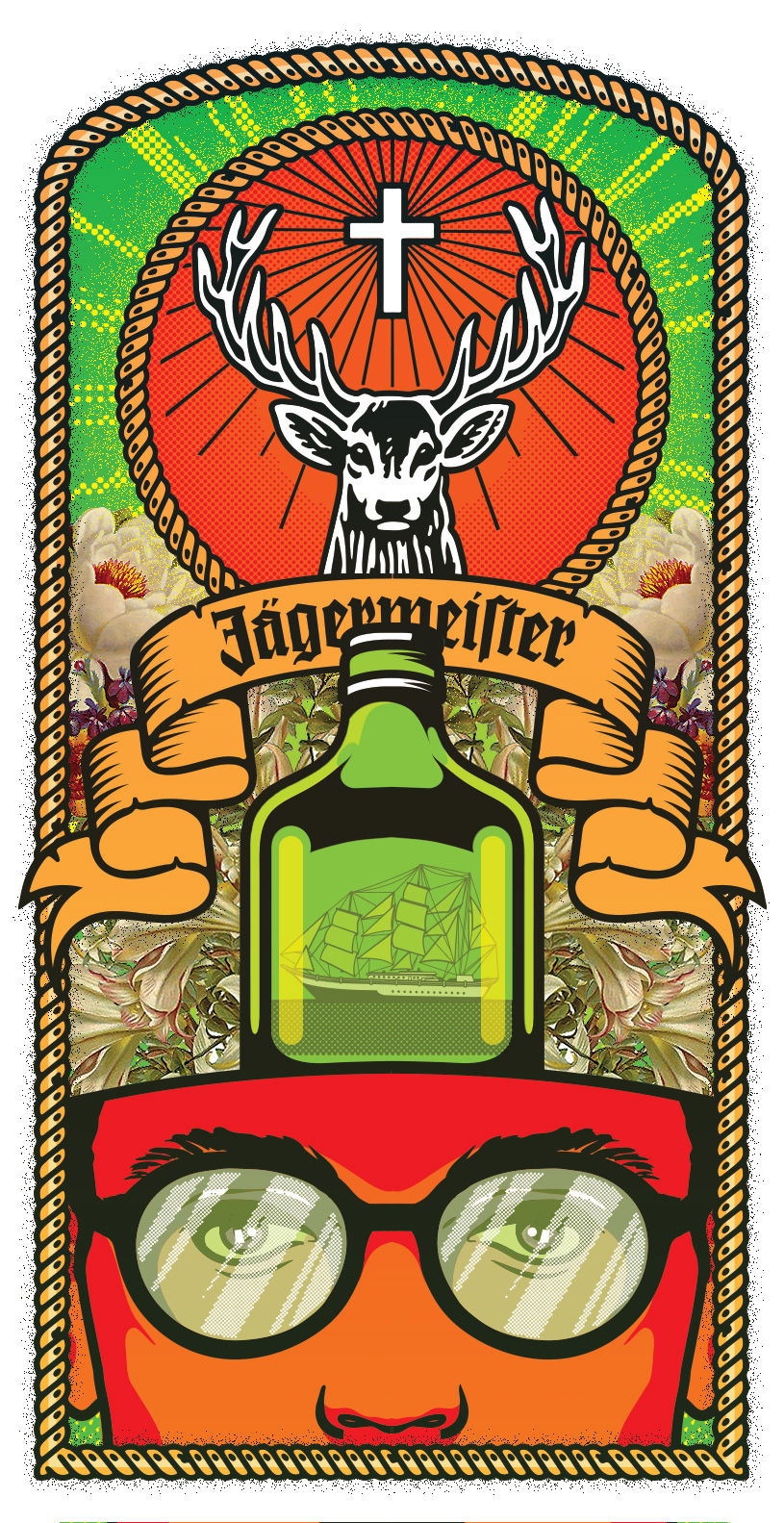 Musketon designt exclusieve Jägermeister fles