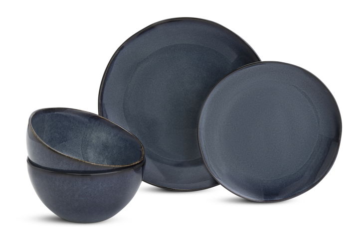 Habitat Navy Reactive 12pc Dinner Set, £44