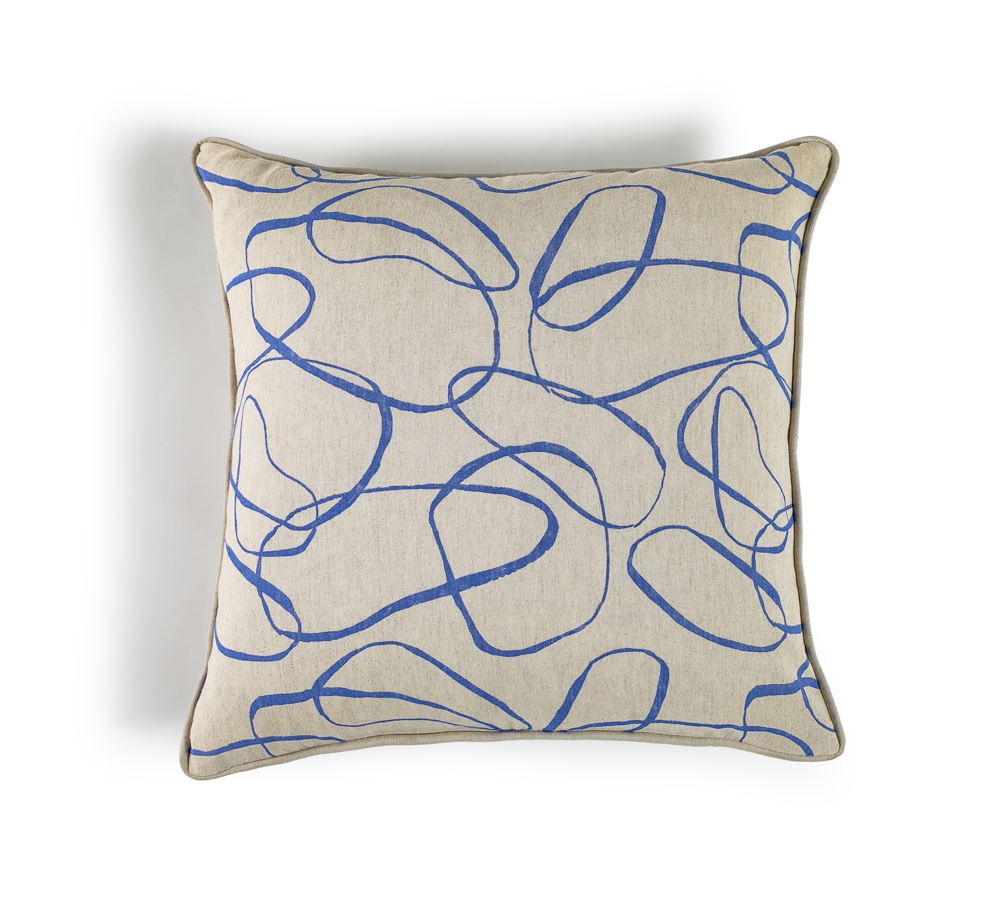 Habitat Mediterranean Squiggle Print Cushion, £10