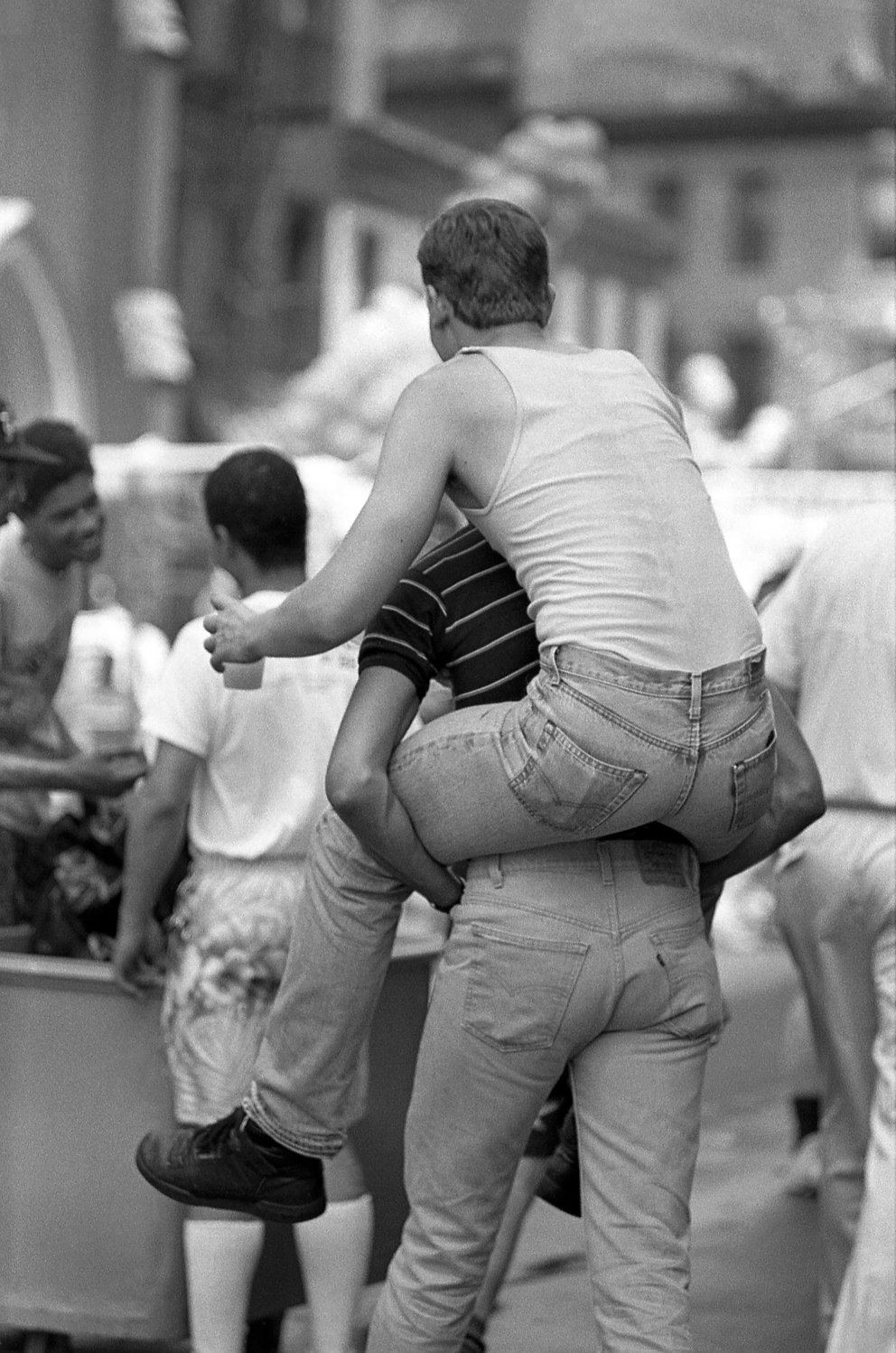 Pride Piggy-Back Ride, NYC 1988 - for Levi's.jpg