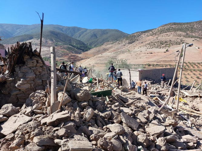MSF teams are assessing the needs in Taharat village, after a powerful earthquake struck the centre of Morocco on 8 September 2023. Copyright: John Johnson/MSF