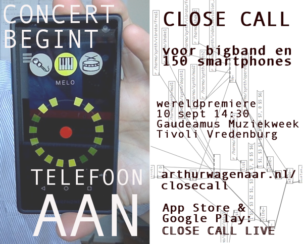 CLOSE CALL - Muziekvoorstelling voor bigband en 150 smartphones