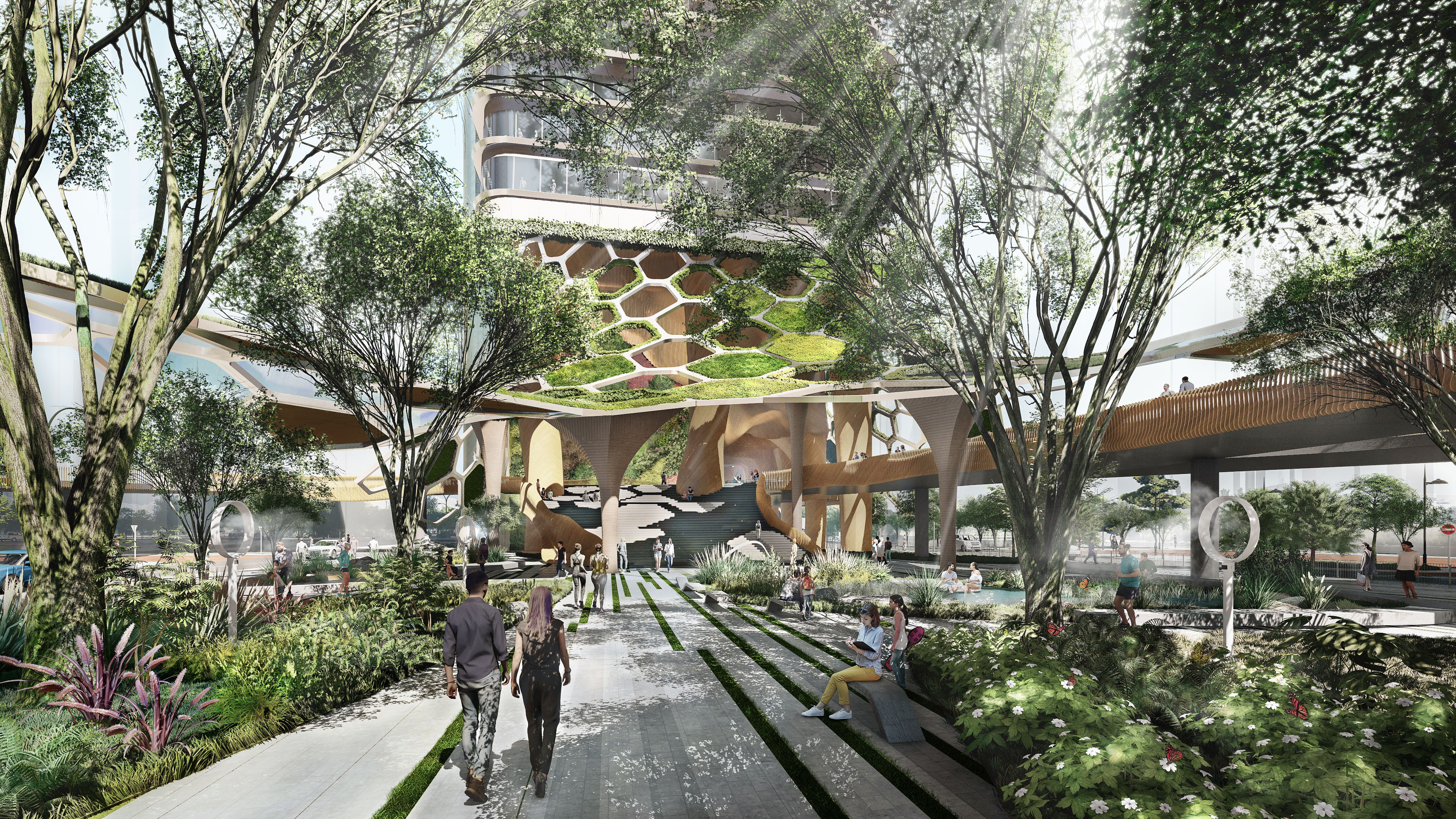 Treehouse Urban Woodland and Urban Green Canopy by Ronald Lu & Partners