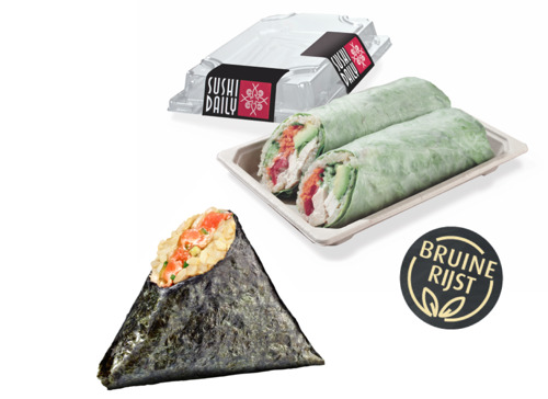 Er komen nieuwe, verse snacks aan: Triki en Verde met Genmaï bruine rijst bij Sushi Daily