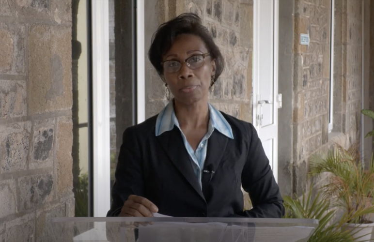 Bernadette Auguste, Senior International Relations Officer at the OECS Commission and Master of Ceremonies.