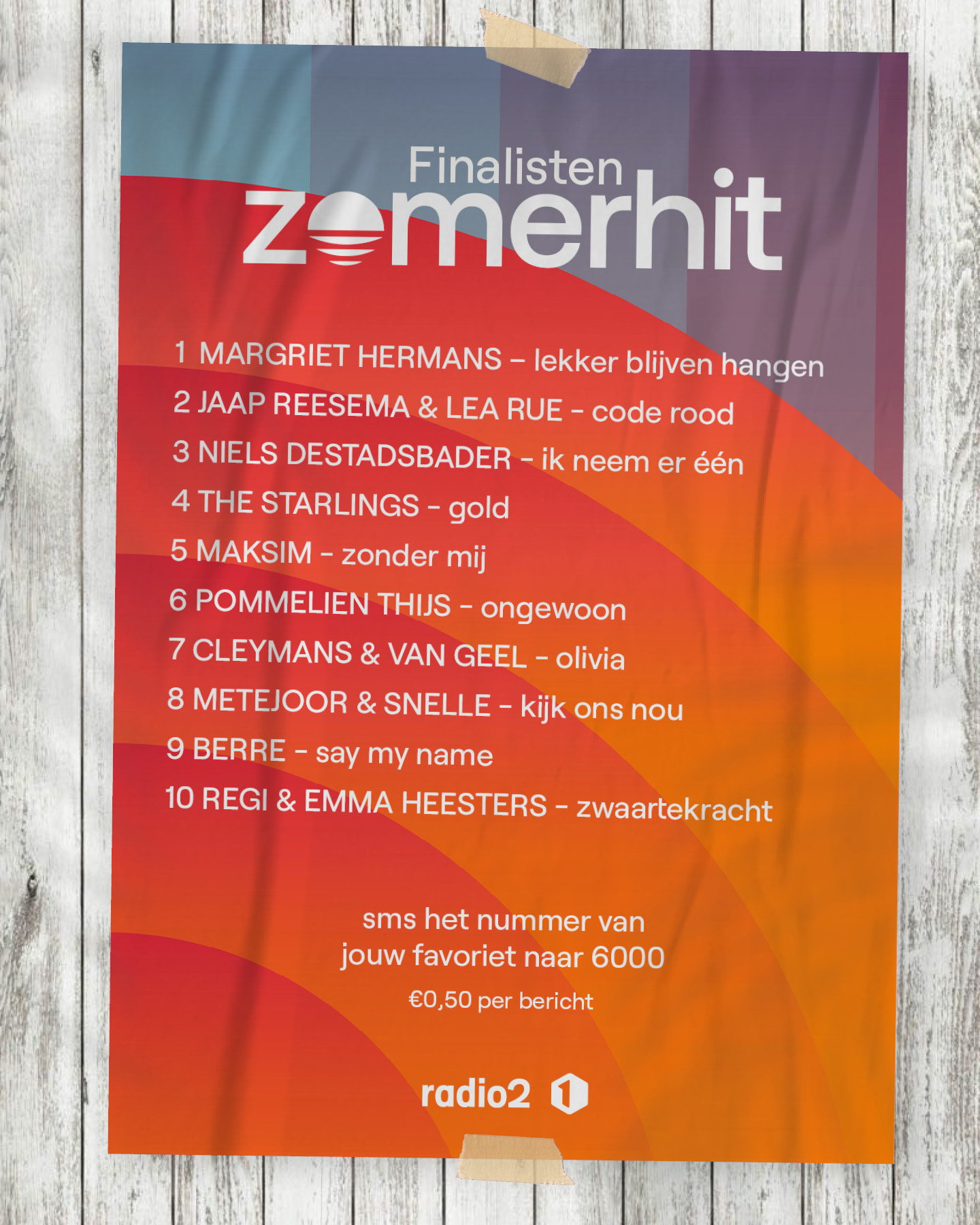 Finalisten Zomerhit 2022 – © VRT