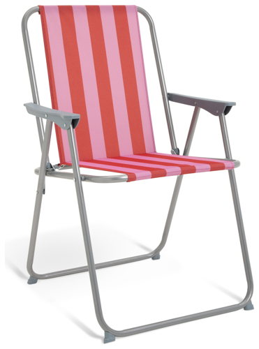 Habitat Folding Metal Garden Chair- Pink & Red, £15