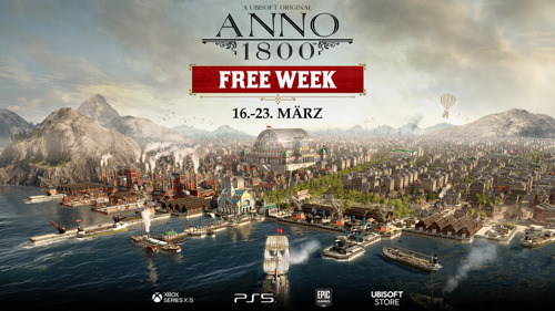 Anno 1800™ vom 16. bis zum 23. März zum ersten Mal kostenlos auf PC und Konsolen spielen