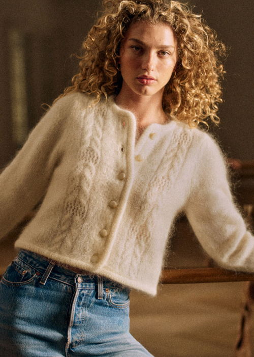 Sézane - Gilet EVY Ecru
