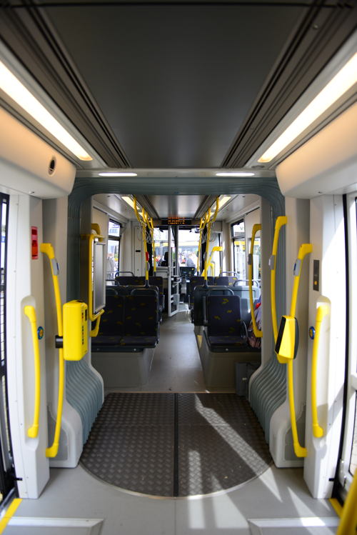 Binnenkant van de nieuwe Flexity 2-tram 
Credit: Bombardier