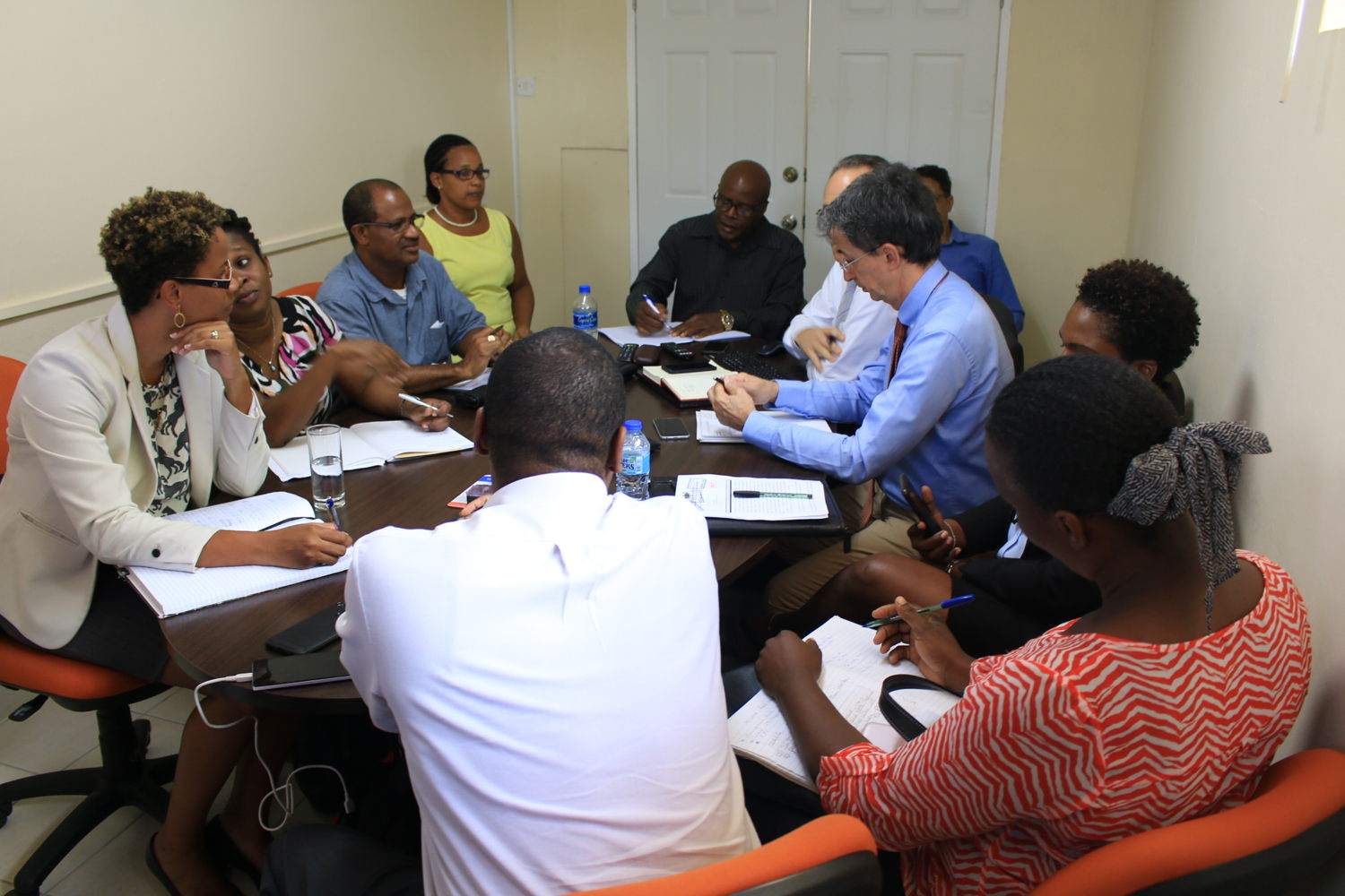 Meeting with representatives of IAEA and FAO in Saint Lucia.