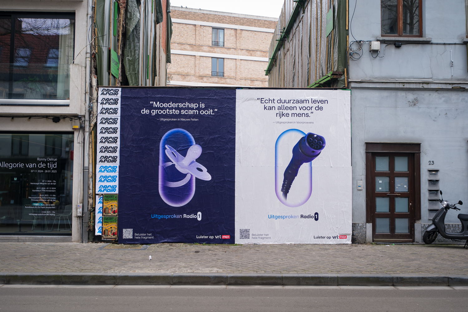 Postercampagne Radio 1 in het straatbeeld 
