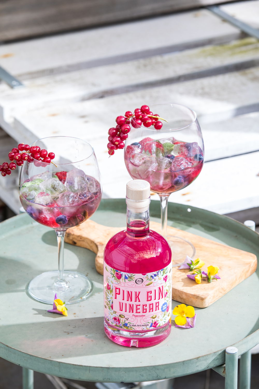 Why not try a glass of Pink Gin & Prosecco drink with red fruit? 