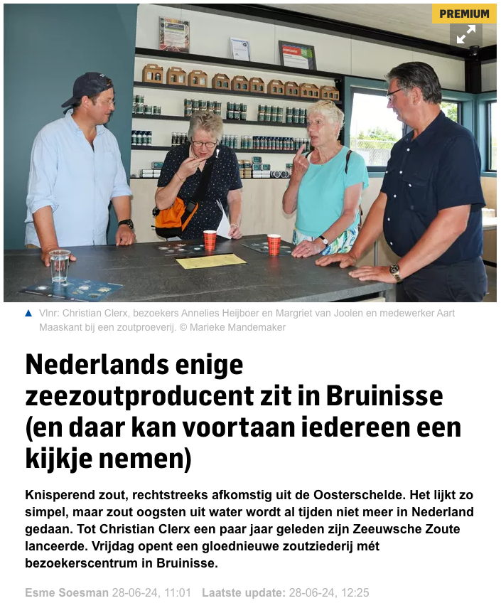 PZC schrijft over feestelijke opening nieuwe bezoekerscentrum Zeeuwsche Zoute