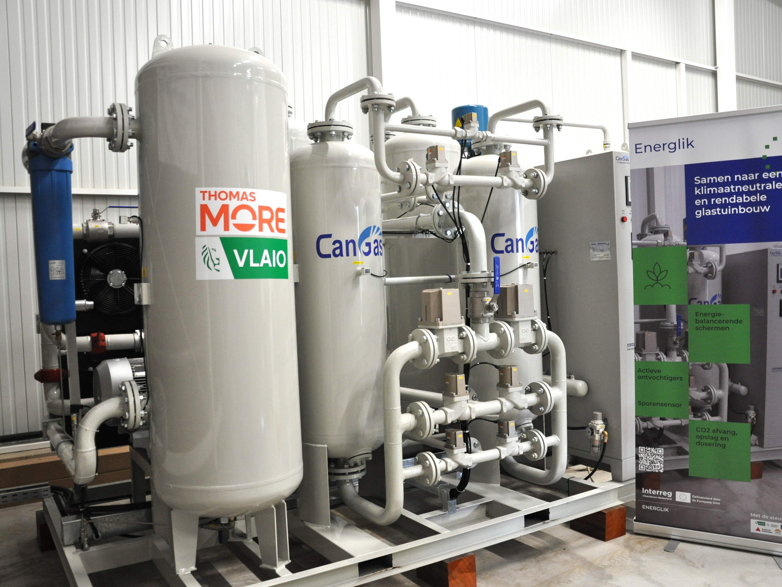 Thomas More vermindert klimaatimpact glastuinbouw met zuiveringsinstallatie  