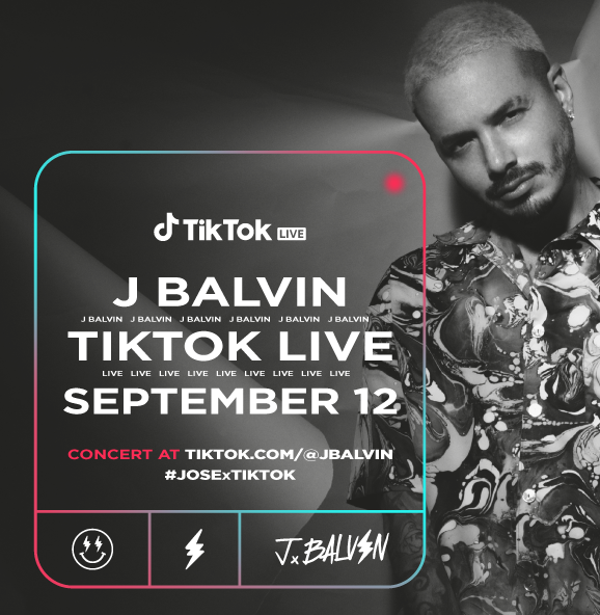 J Balvin se presentará en vivo en TikTok el 12 de septiembre