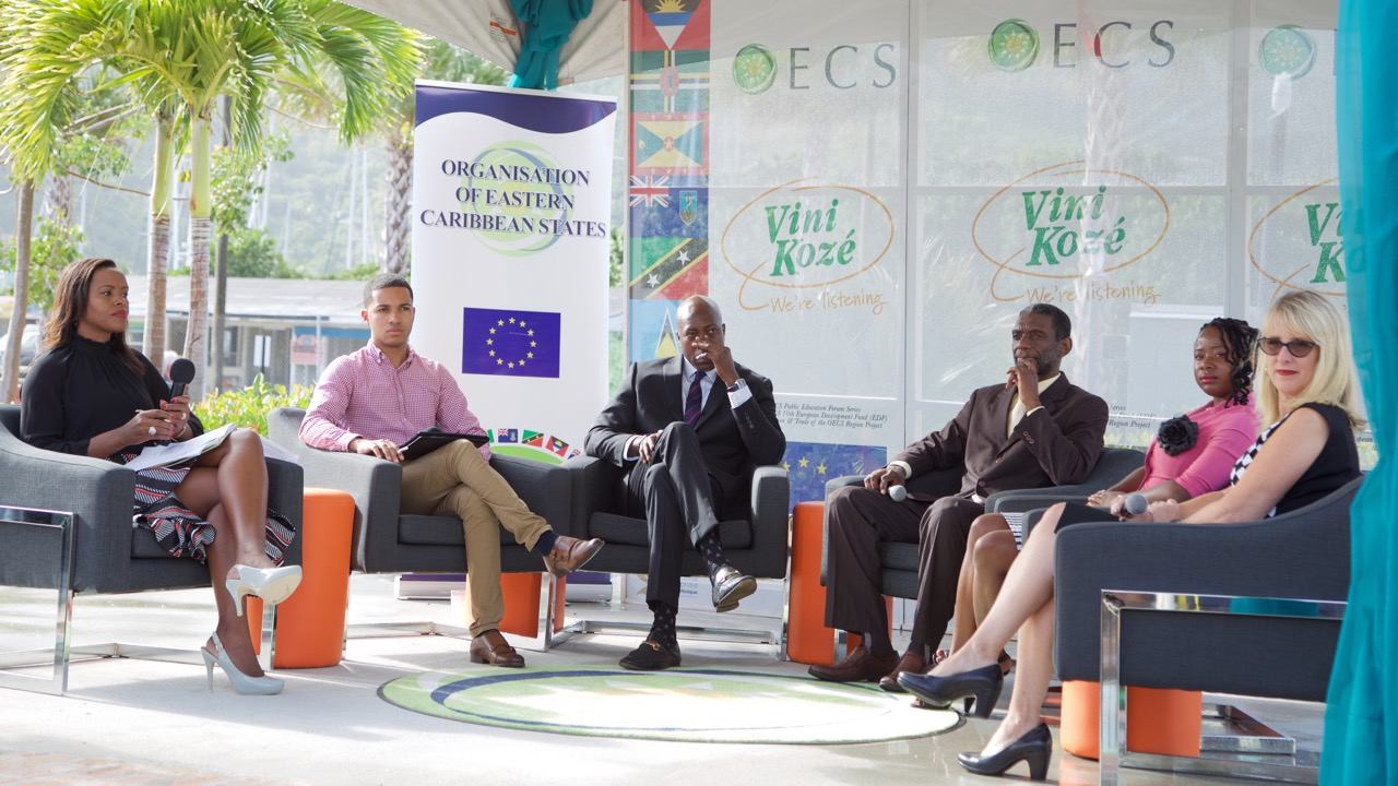 Panellists at the Vini Koze Forum on Education held in the British Virgin Islands.