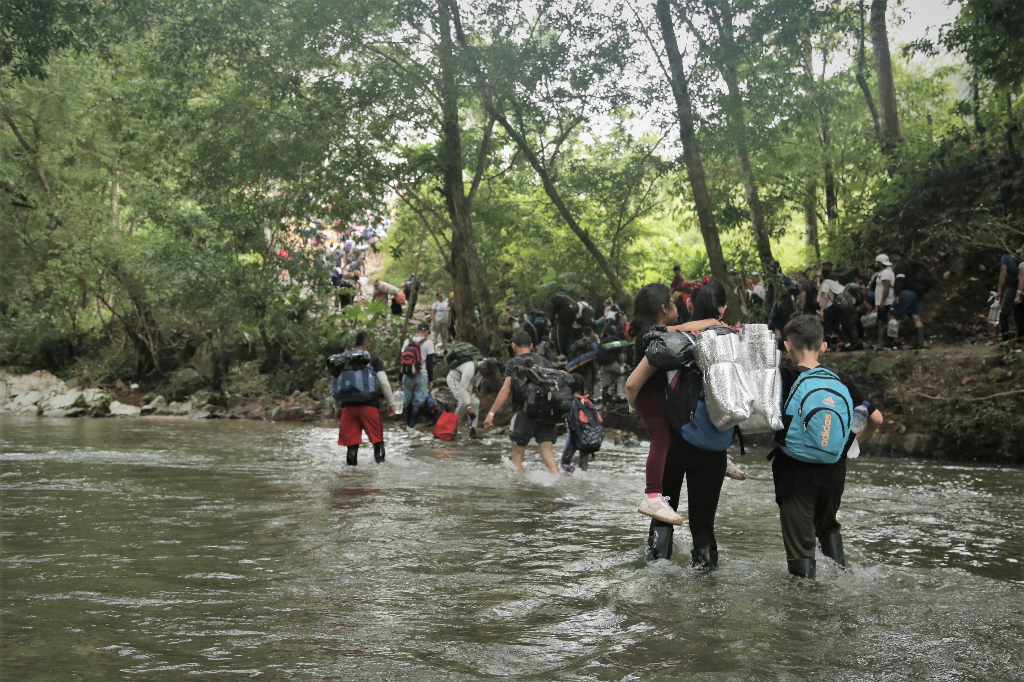 Cada día de agosto, entre 2.000 y 3.000 personas han cruzado la selva del Darién, que une a Colombia con Panamá. © MSF