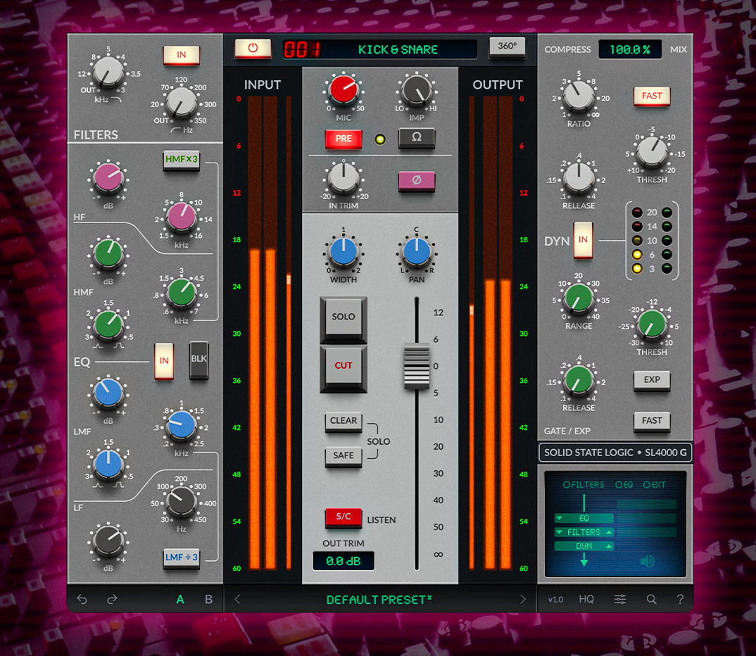 The Sound of a Generation: Solid State Logic Immortalises its SL 4000 G Analogue Console with the Launch of the 4K G Plug-In