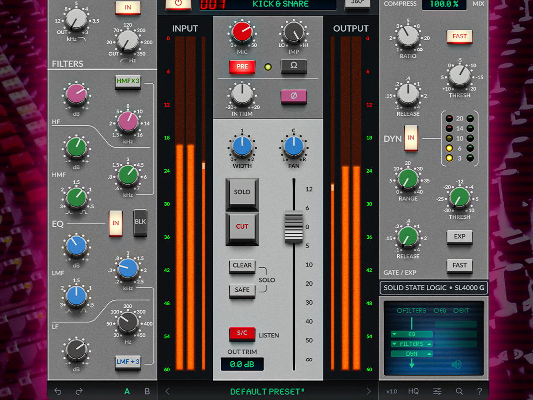 The Sound of a Generation: Solid State Logic Immortalises its SL 4000 G Analogue Console with the Launch of the 4K G Plug-In