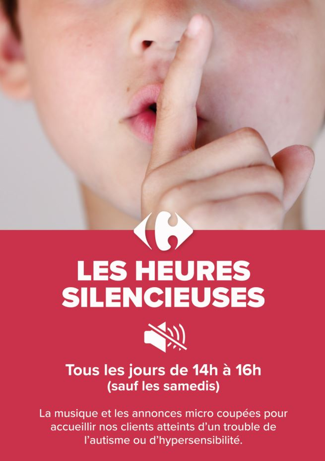 Carrefour adopte deux heures silencieuses par jour dans ses magasins en Belgique
