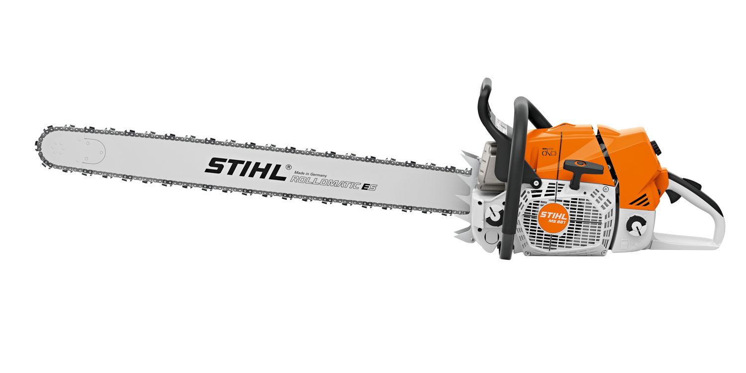 La nouvelle STIHL MS 881 impressionne par sa puissance exceptionnelle et son faible rapport poids / puissance de 1,5 kg/kW.