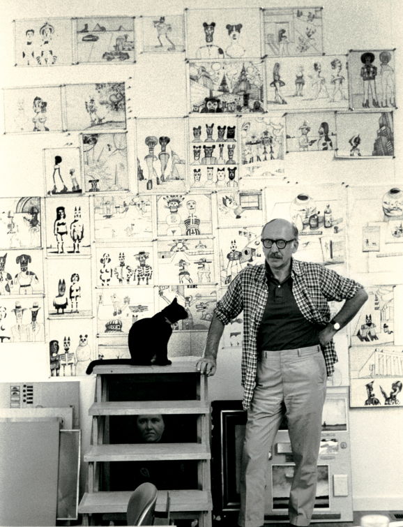 Saul Steinberg Portrait with Cat