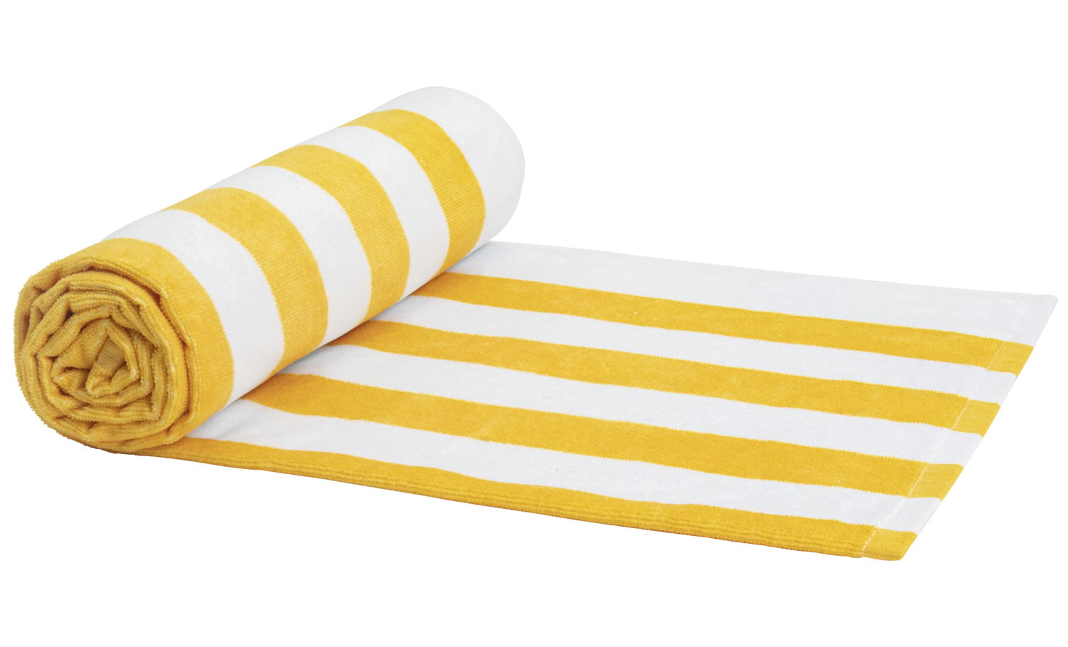 Habitat Stripe Patterned Beach Towel - Yellow & White, £8