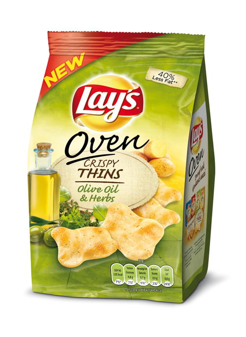 Lay's Oven Crispy Thins Olie Oil & Herbs