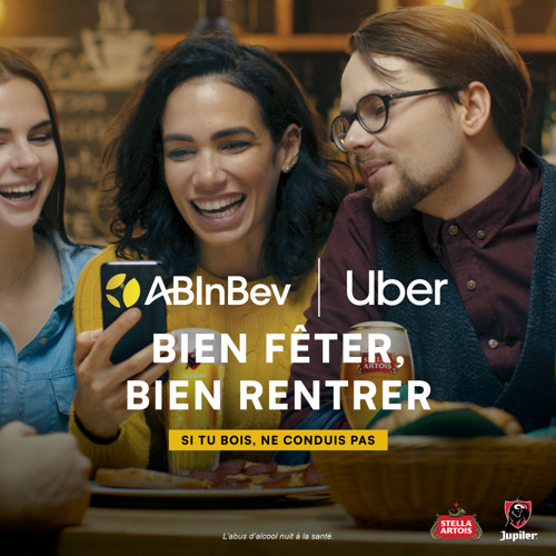 « Bien fêter, bien rentrer » :AB InBev et Uber s’unissent pour un retour à la maison sans souci