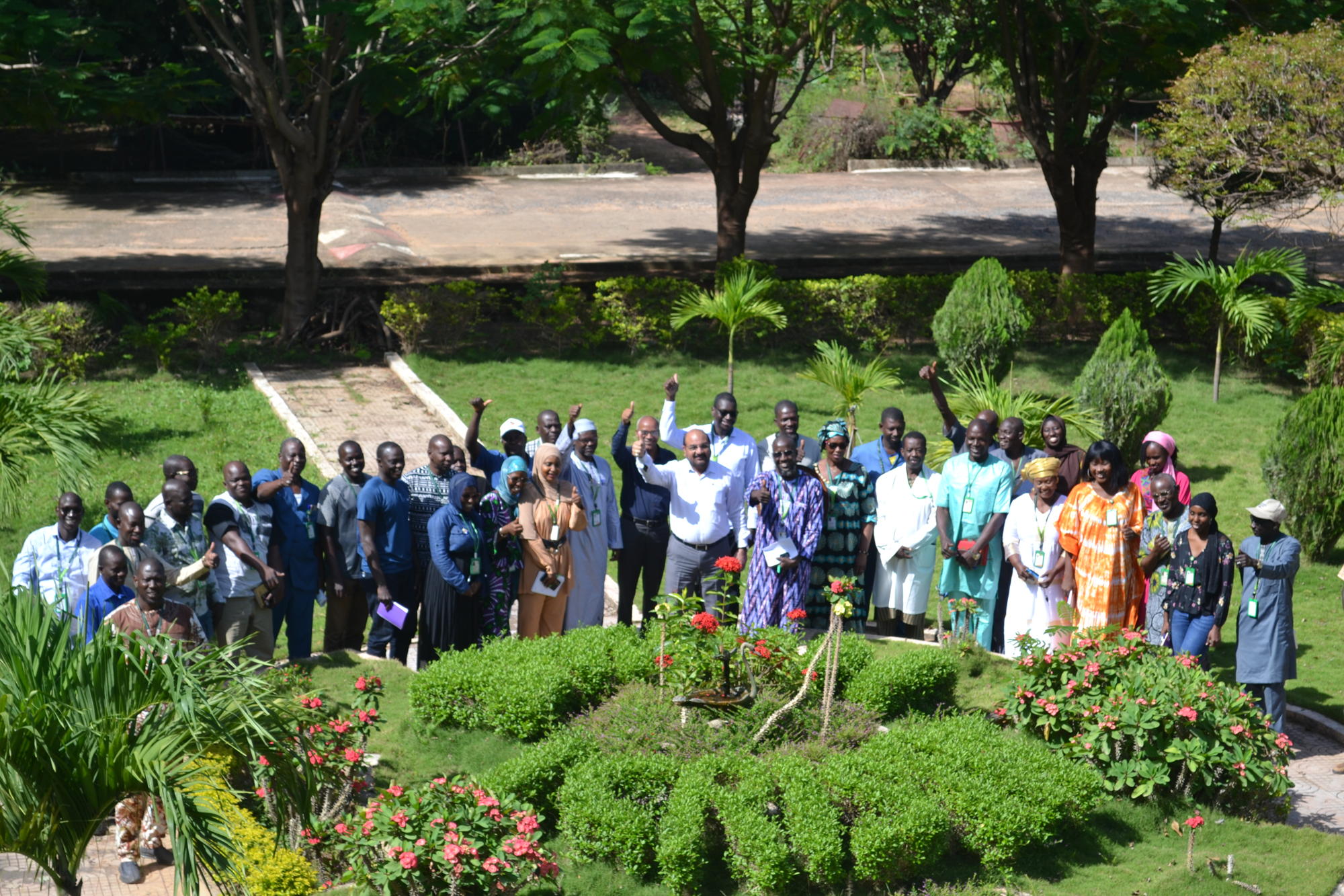 Family photo at the ICRISAT Country Office in Mali