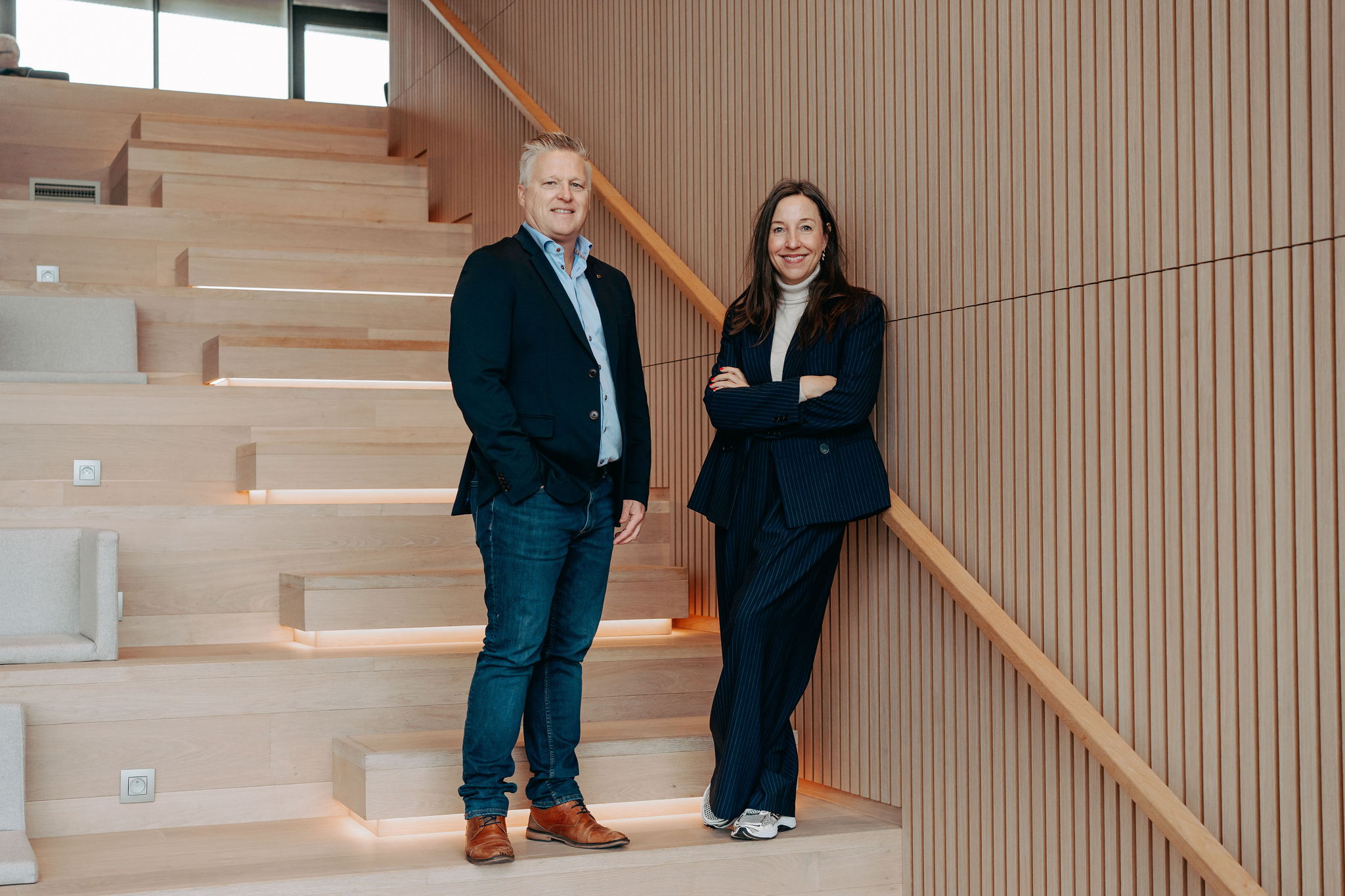 Dave Bracke (Altro Vastgoedgroep) en Kristel Gils (Living Stone)