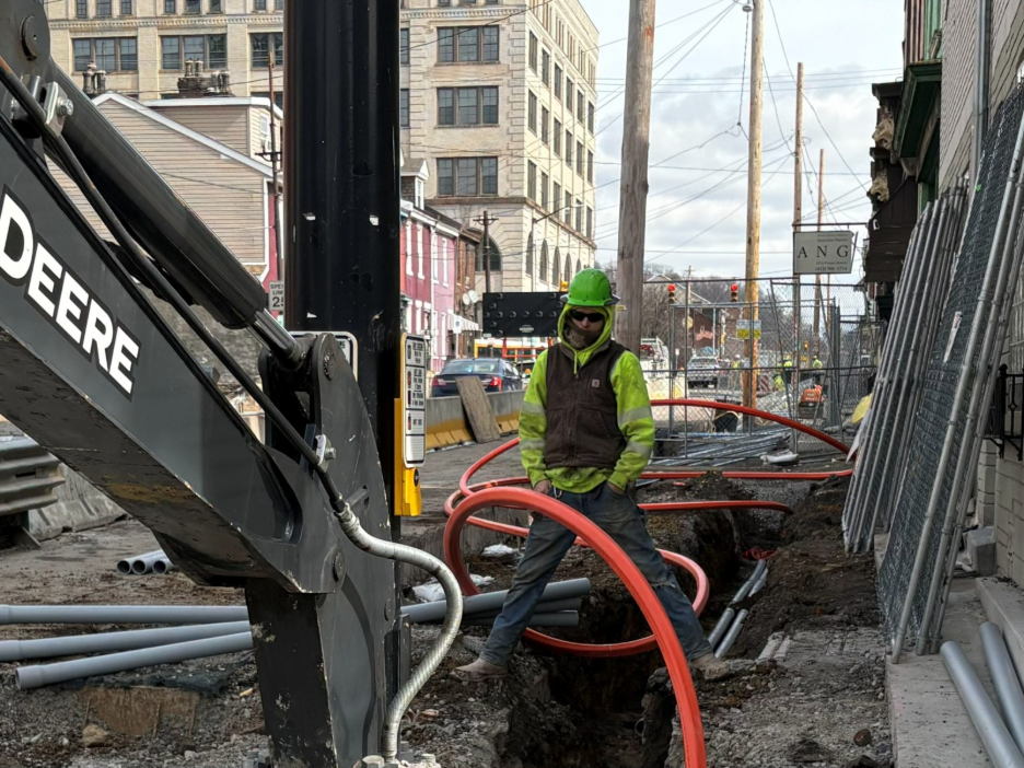 Electrical conduits recently placed at Forbes Avenue and Van Braam Street Electrical conduits recently placed at Forbes Avenue and Van Braam Street