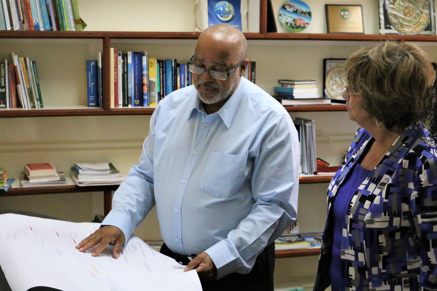 Director General of the OECS Commission Dr. Didacus Jules and United States Ambassador to the Organisation of Eastern Caribbean States (OECS) H.E. Linda Taglialatela