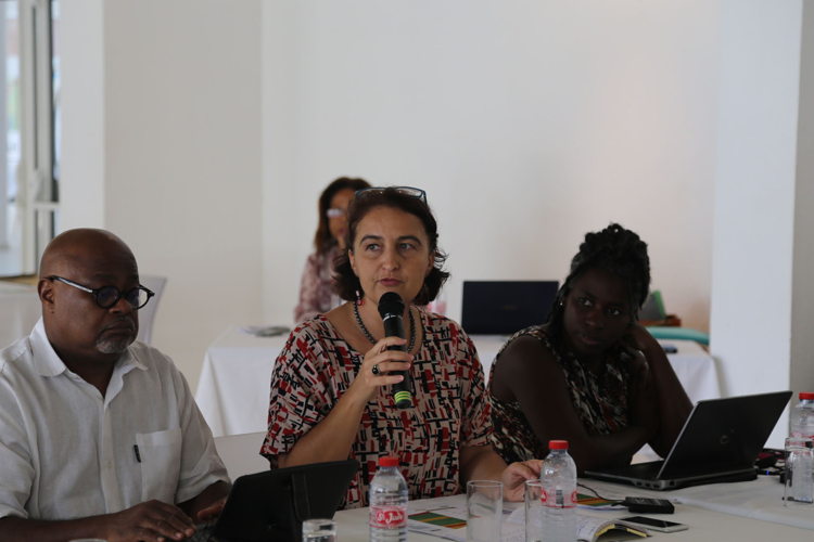 De gauche à droite : Gérard COTELLON, Directeur du CHU de Pointe-à-Pitre / Abymes, Valérie DENUX, Directrice de l'Agence Régionale de Santé de Guadeloupe Saint-Martin et Saint-Barthélémy et Dr. Carlene RADIX, Directrice de l'Unité Santé de l'Organisation des Etats de la Caraïbe Orientale