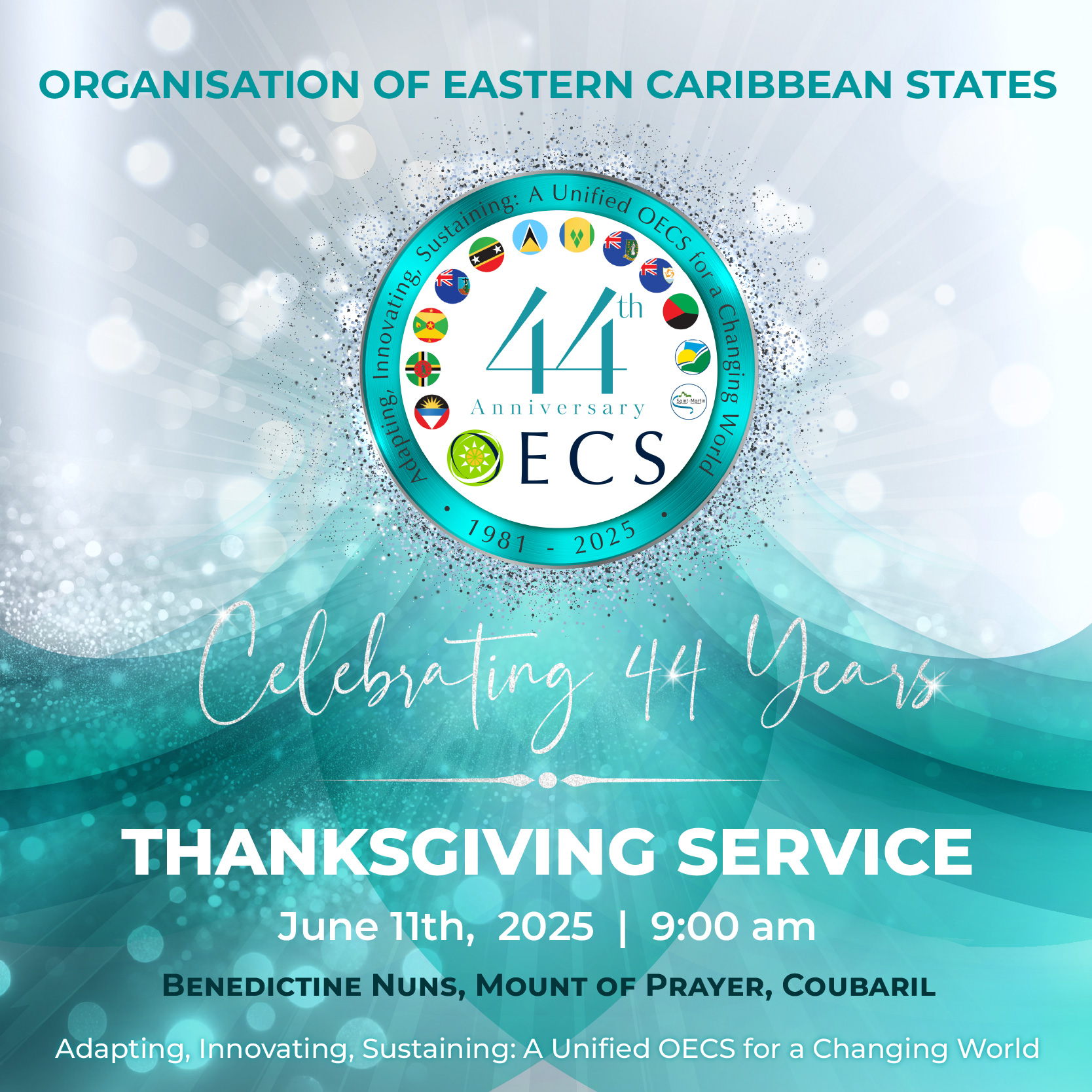 L'OECO organise un Service d'Action de Grâce pour son 44e Anniversaire 